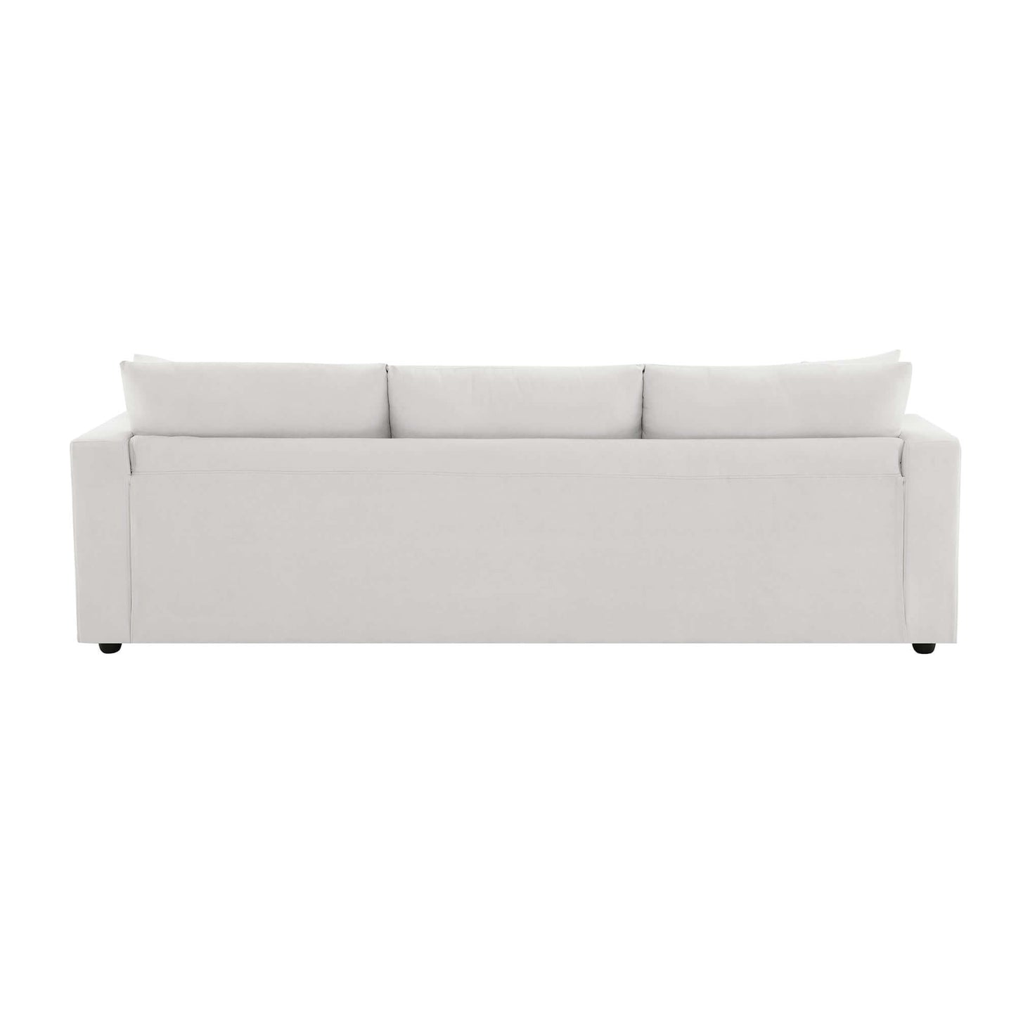 Modern Sectional Chaise Sofa Convertible Ottoman 4 Colors (100")