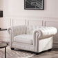 Classic Chesterfield Tufted Leather Nailhead Chair