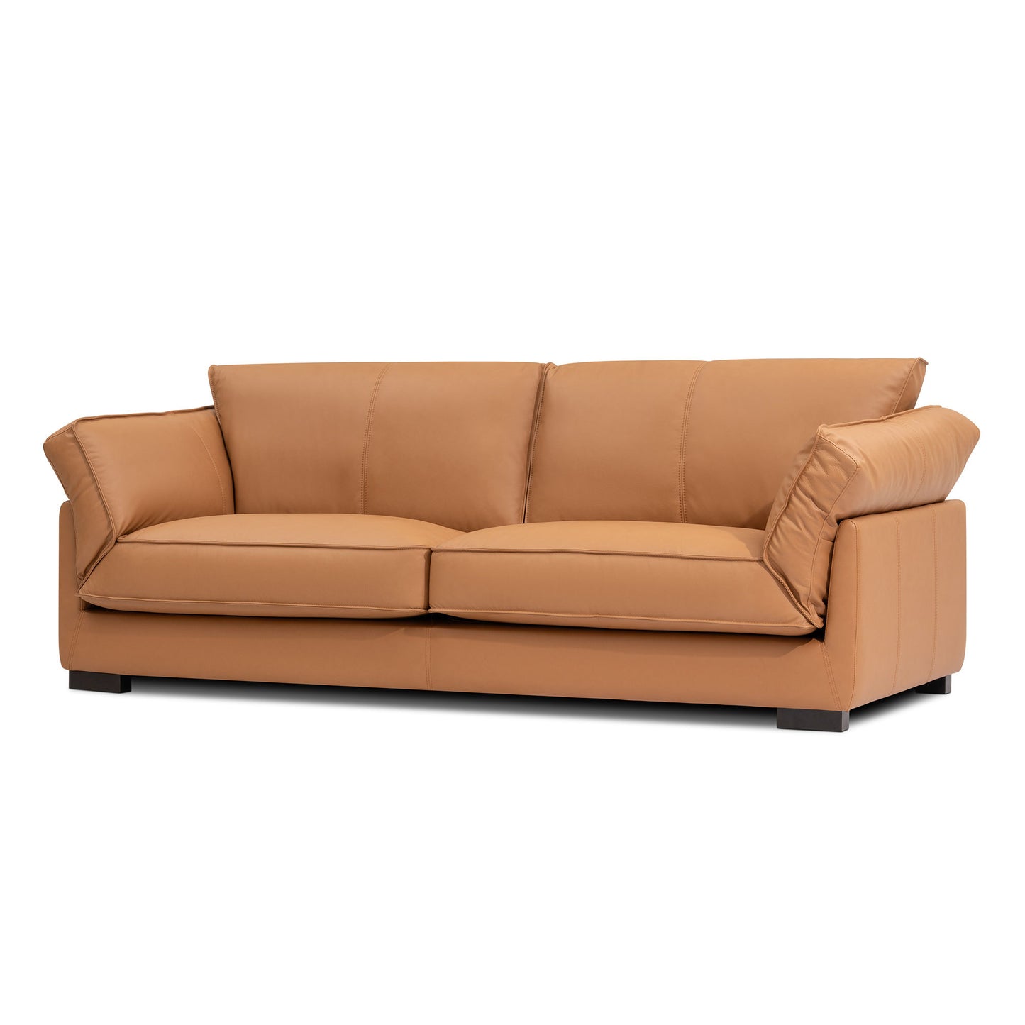 MCM Genuine Leather Sofa Couch 89"