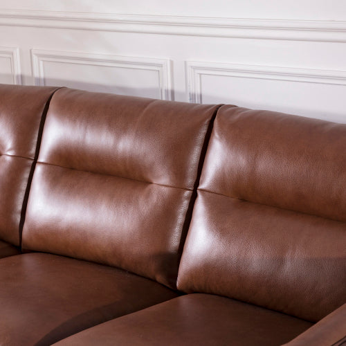 MCM Genuine Leather Sofa 84" (2 Colors)