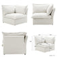 Modular Cloud Comfort Sectional Sofa in Beige or White - Sections Sold Individually - Revel Sofa 