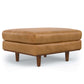 Morrison MCM Styled Leather Square Ottoman - Revel Sofa 