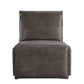 Metier Modern Industrial Power Recliner Lounge Chair, Gray Leather & Aluminum - Revel Sofa 