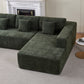 Modern Low Pro Dual Chaise Sectional Sofa in Soft Chenille Fabric 138" (3 Colors)