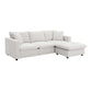 Modern Sectional Chaise Sofa Convertible Ottoman 4 Colors (100")