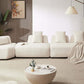 Modern Modular 3-piece Sectional Boucle Sofa in Beige or Gray