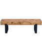 Modern Wood MDF Block Metal Base Bench 59"