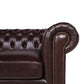 Classic Chesterfield Tufted Leather Nailhead Sofa 95" (5 Colors)