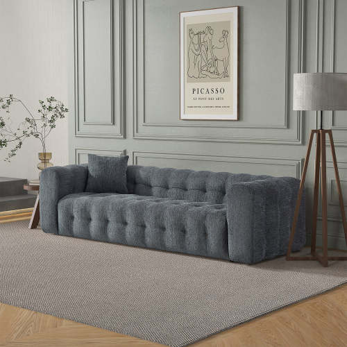 Eden Modern Boucle Bubble Sofa 90"