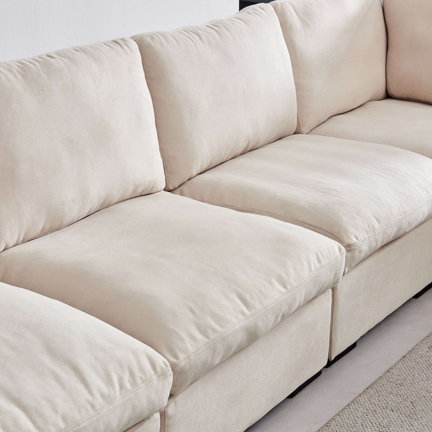 Modern Modular Cloud L Shape or Dual Chaise Sectional Sofa