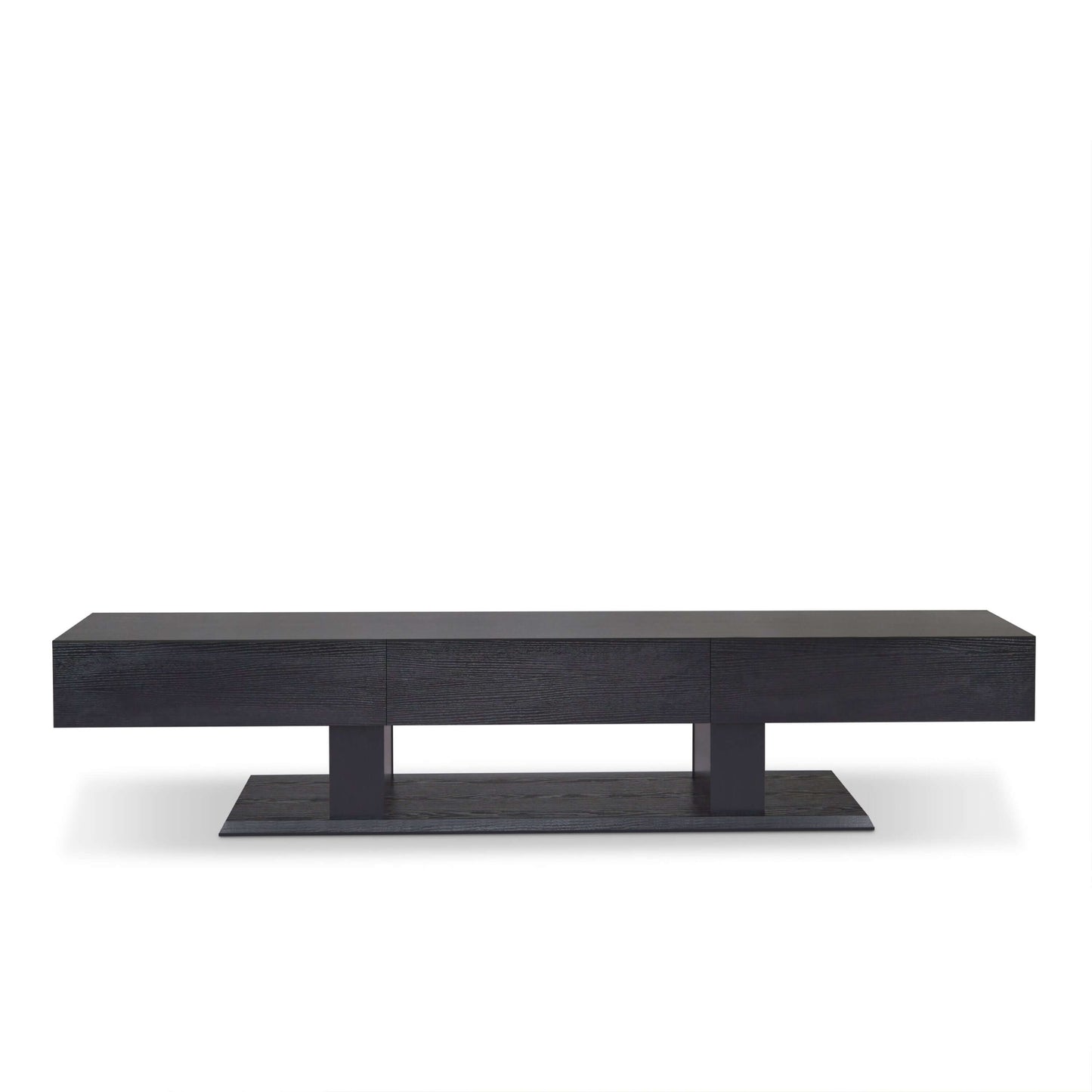 Follian Contemporary Wood TV Stand in Black (70")