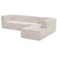 Modern Tufted Chaise Corner L-Shape Sectional Sofa in Beige, Gray or Green 110" - Revel Sofa 