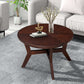 MCM Wood MDF Round Coffee Accent Table 32"