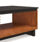 Scandinavian Inspired Solid Wood Graceland Coffee Table, Black with Bourbon Finish 47" - Revel Sofa 