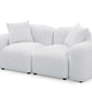 Contemporary Modular Sectional Sofa in Teddy Fabric with Ottoman (4pc) 95" - Revel Sofa 