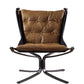 Carney Button Tufted Accent Chair, Top Grain Leather - Revel Sofa 