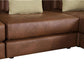 Modular Corner Sectional Sofa with Movable Ottoman in Brown or Black (113")