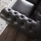 Classic Chesterfield Tufted Leather Nailhead Sofa 95" (5 Colors)