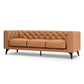 MCM Tufted Leather 3 Seat Sofa 92" (3 Colors)