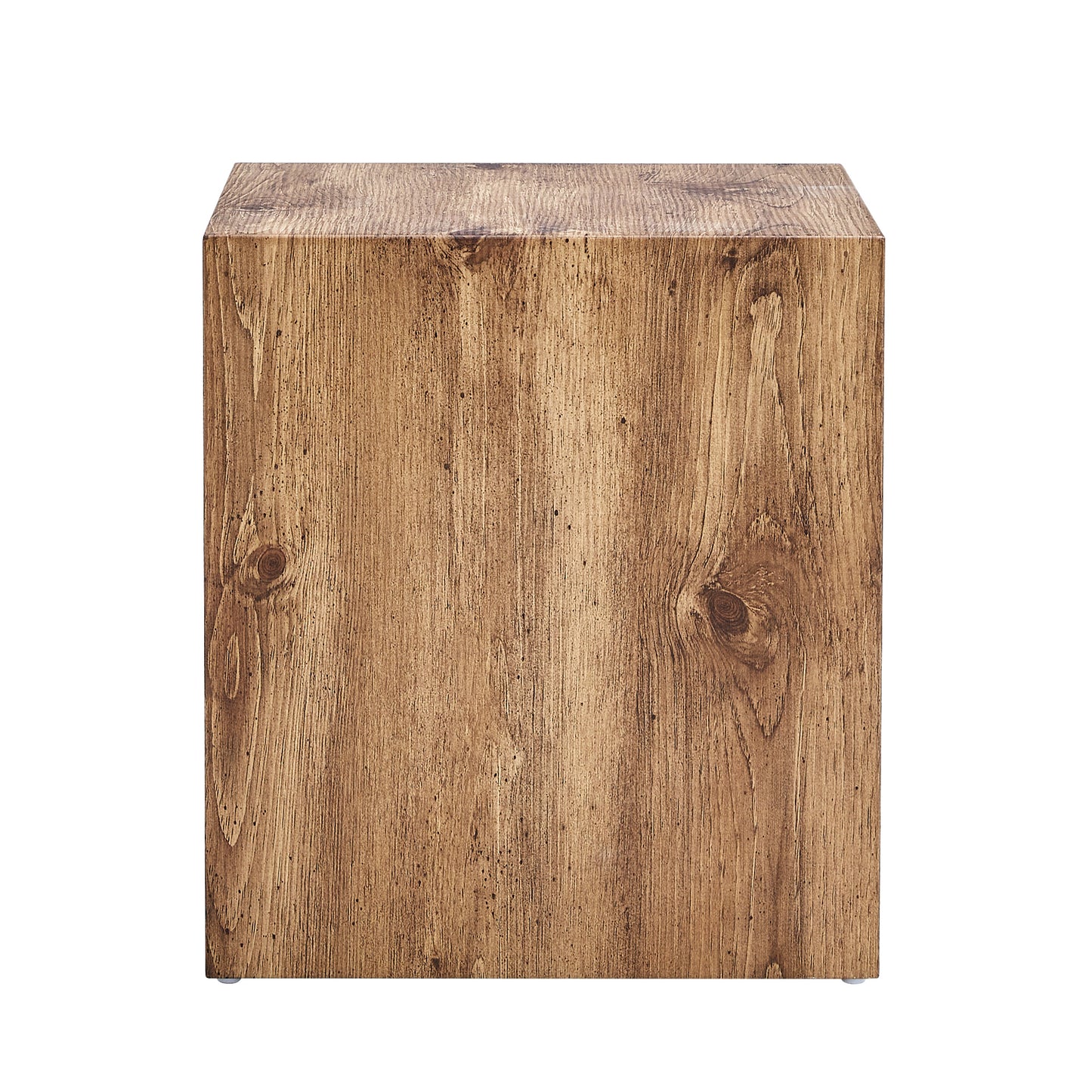 Square Cube MDF Wood Accent Table 15.75"