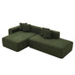 Contemporary Low Profile Sectional Chaise Foam Sofa 105" (3 Colors)