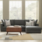 Charlie Modern Deep Seat Sectional Chaise Sofa 122" (2 Colors)