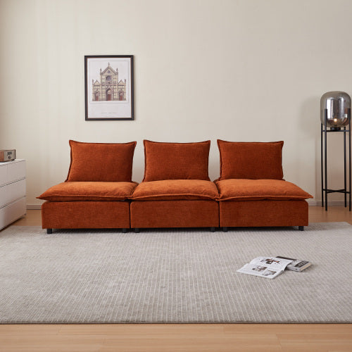 Modern Cloud Armless Modular Sectional Sofa (4 Colors - Various Sizes)