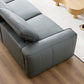 Modern Leather Deep Seated Adjustable Headrest Sofa 123" (2 Colors)