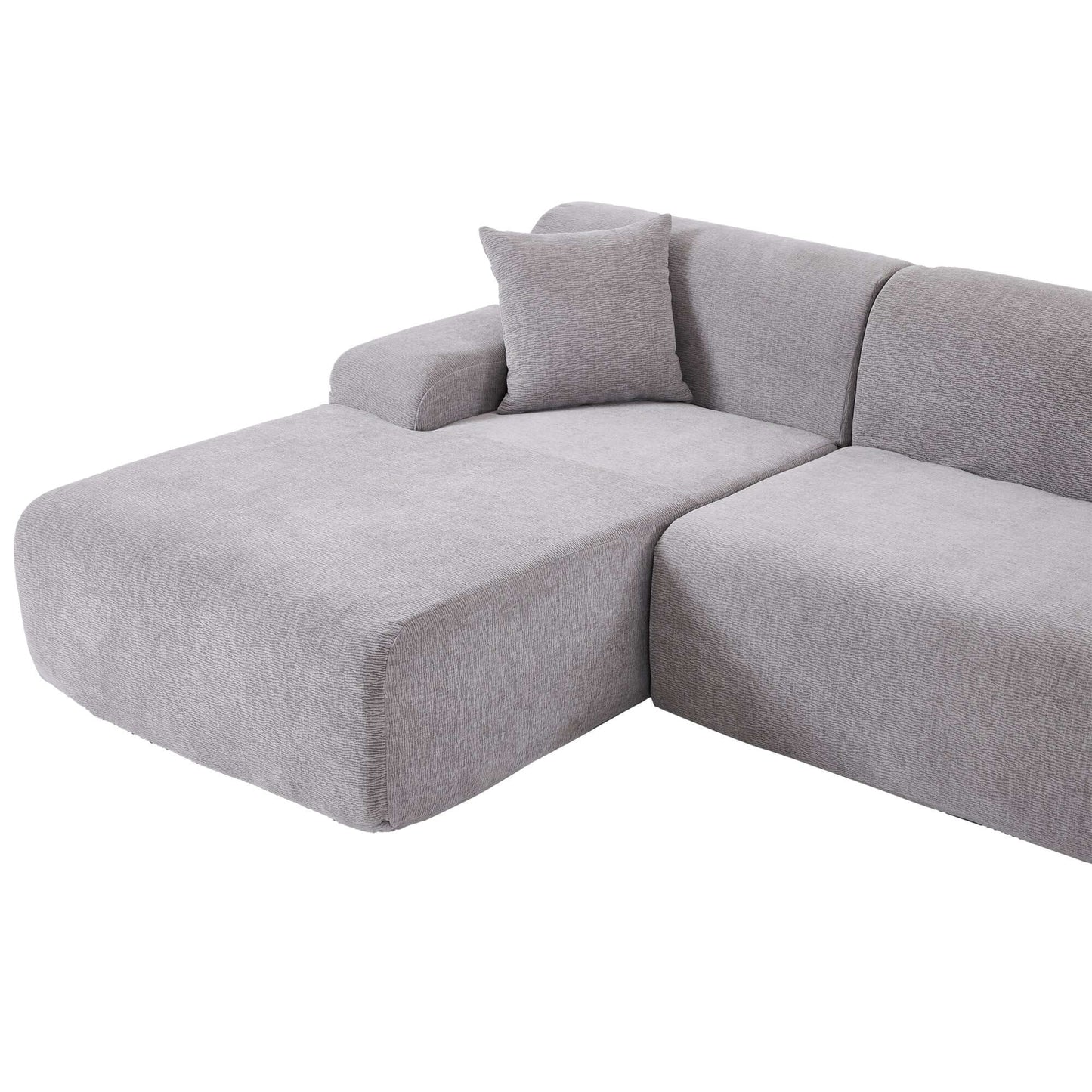 Modern Full Foam L-Shape Modular Chaise Sectional Sofa 109" - Revel Sofa 