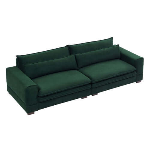 Modern Low Profile Fabric Sofa 104" (4 Colors)