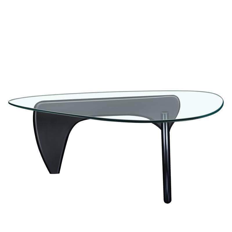 Nero Modern Triangular Glass Top Center Coffee Table - Revel Sofa 