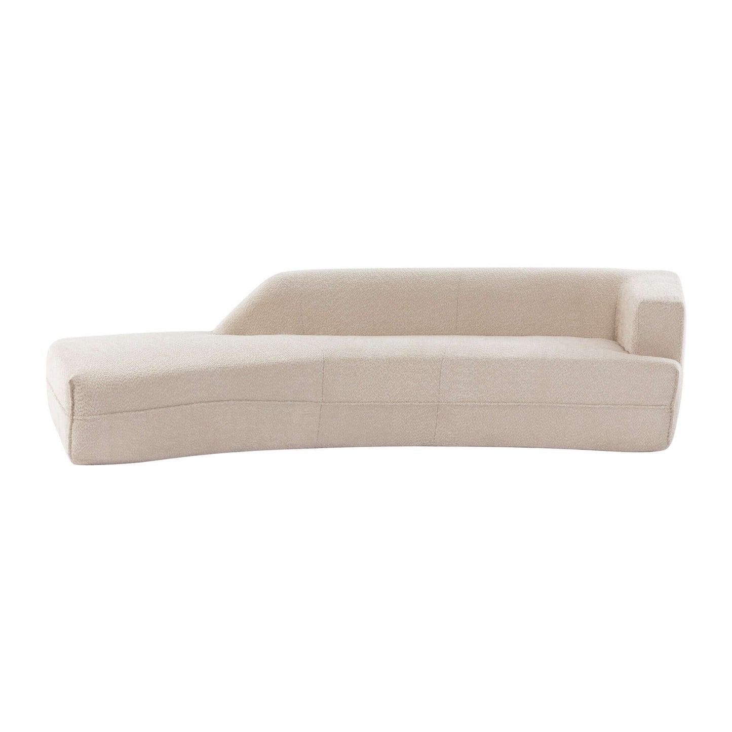 Modern Curved Chaise Lounge Boucle Fabric Sofa 109.4" (3 Colors)