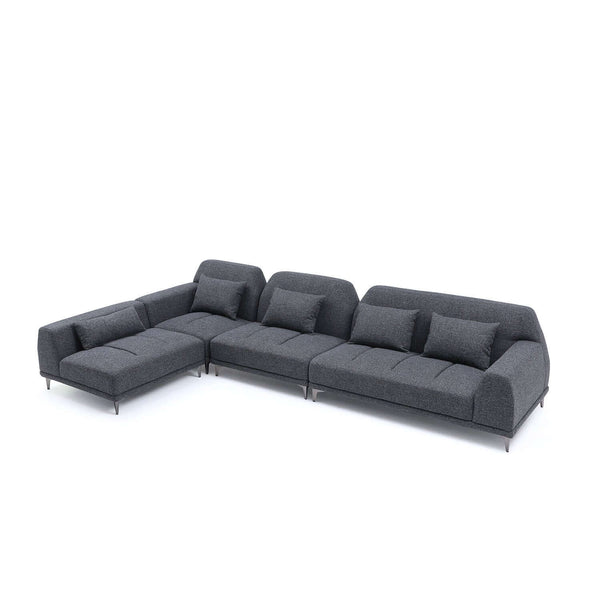 Modern Tufted Customizable Modular Sectional Sofa in Gray 147
