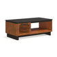 Scandinavian Inspired Solid Wood Graceland Coffee Table, Black with Bourbon Finish 47" - Revel Sofa 