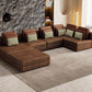 Modular Minimalist U Shape Sectional Sofa w/ Ottoman 113" (2 Colors)