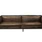 Porchester Sofa in Distressed Top Grain Chocolate Leather 94” - Revel Sofa 