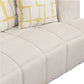 Modern Channel Tufted Corduroy Fabric Sofa 103.9"