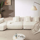 Modern Modular 3-piece Sectional Boucle Sofa in Beige or Gray