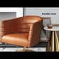 Justin Glam Leather Accent Chair in Brown or Gray