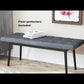 Tanner MCM Styled Tufted Bench, Gray & Black 49"