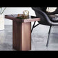 Marcos Modern Steel Base End Table Glass Top