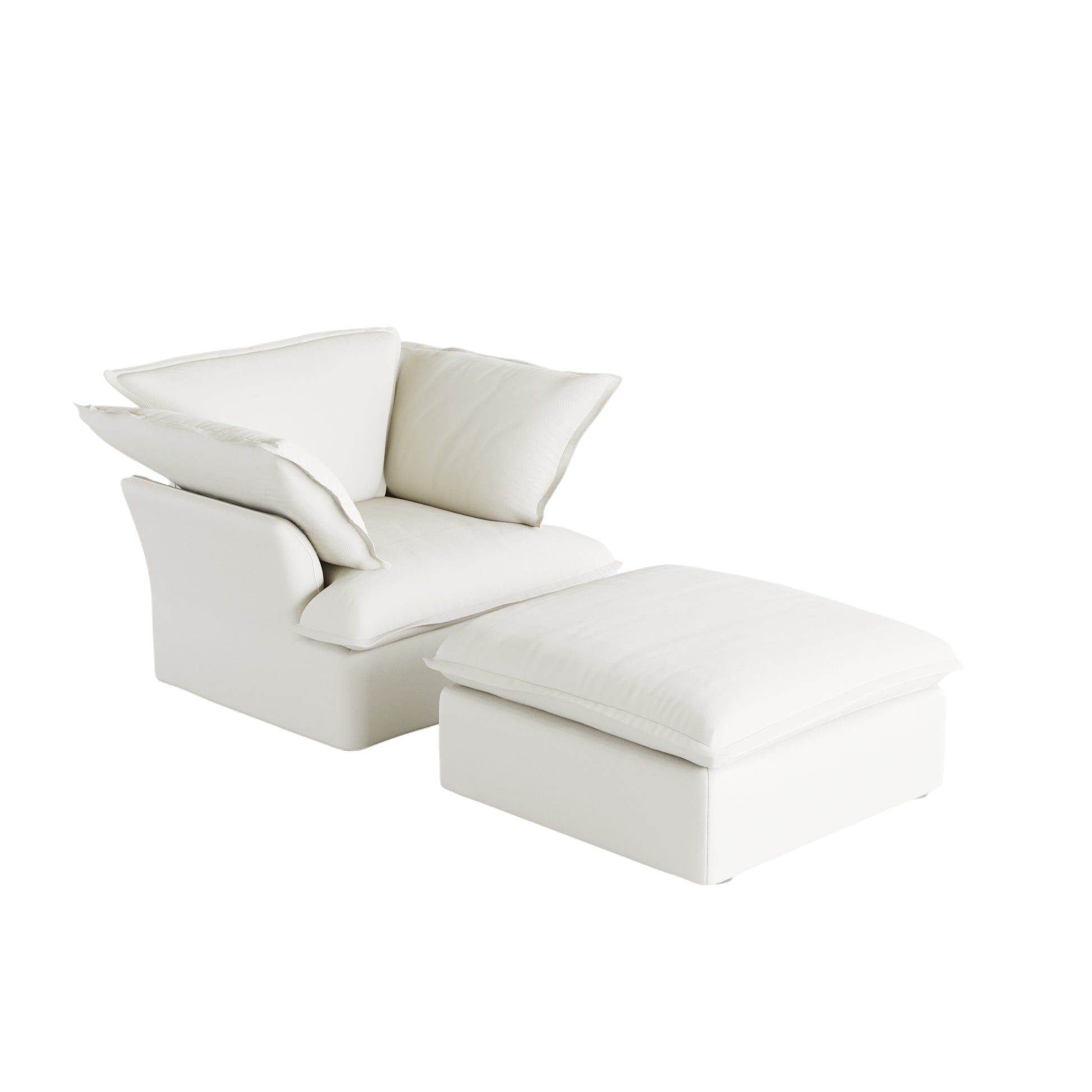 Modular Cloud Comfort Sectional Sofa in Beige or White - Sections Sold Individually - Revel Sofa 