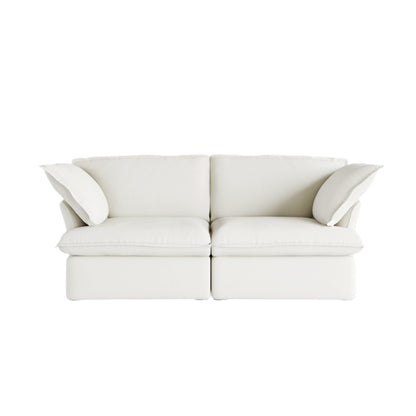 Modular Cloud Comfort Sectional Sofa in Beige or White - Sections Sold Individually - Revel Sofa 