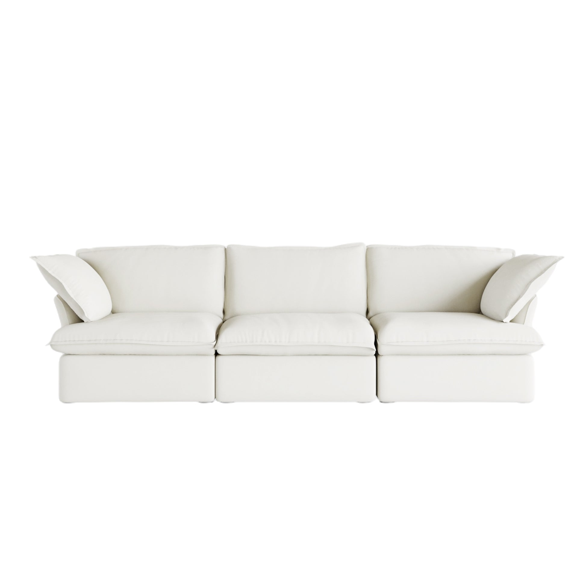 Modular Cloud Comfort Sectional Sofa in Beige or White - Sections Sold Individually - Revel Sofa 