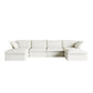 Modular Cloud Comfort Sectional Sofa in Beige or White - Sections Sold Individually - Revel Sofa 