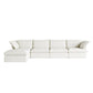 Modular Cloud Comfort Sectional Sofa in Beige or White - Sections Sold Individually - Revel Sofa 