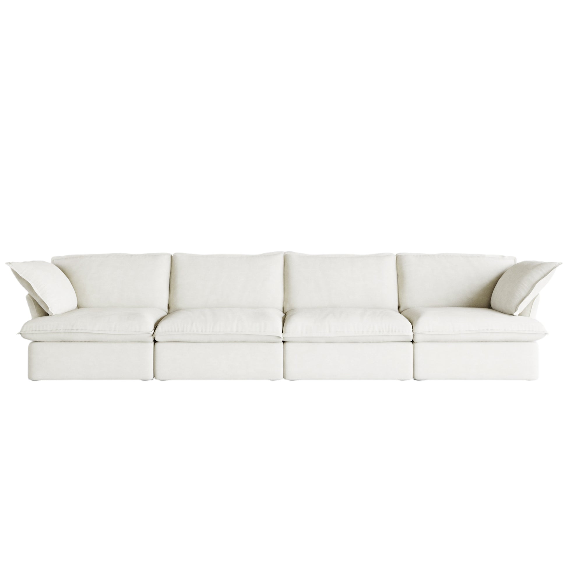 Modular Cloud Comfort Sectional Sofa in Beige or White - Sections Sold Individually - Revel Sofa 