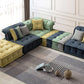Multicolor 5pc. Velvet Upholstered Modular Sectional Sofa - Revel Sofa 