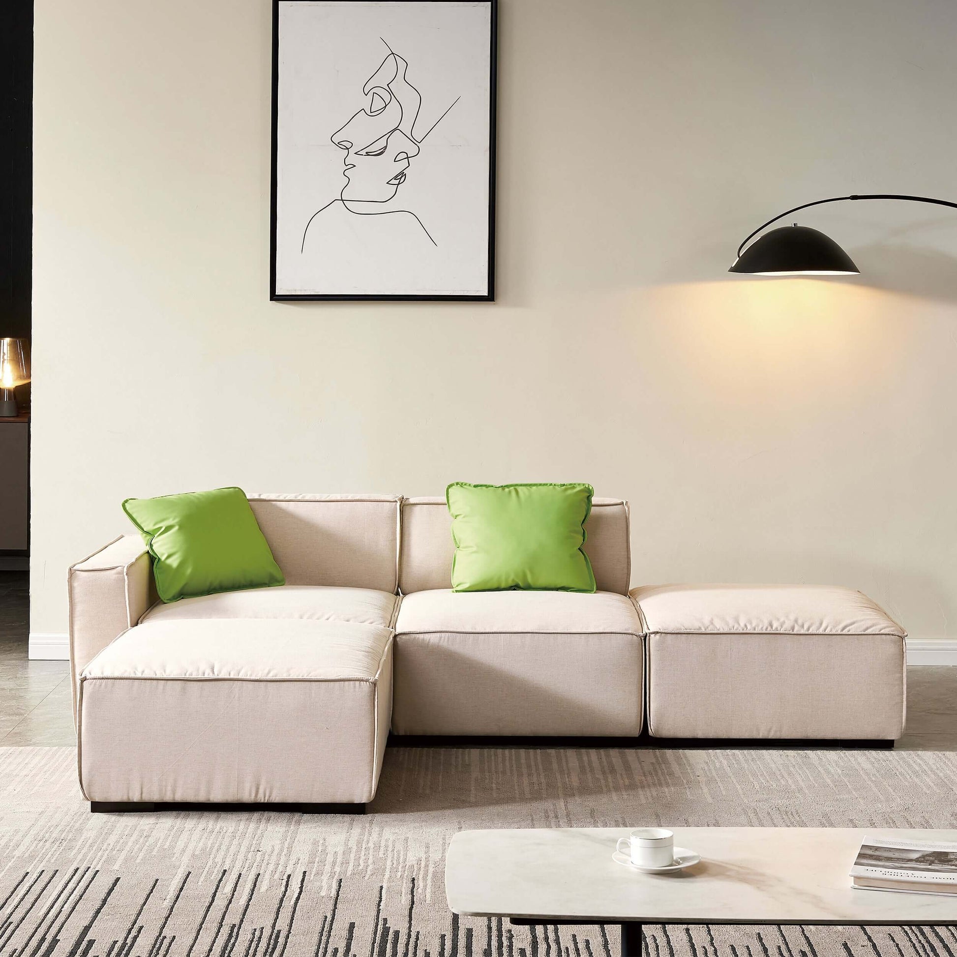 Modern Minimalist Modular Sectional Sofa - Revel Sofa 