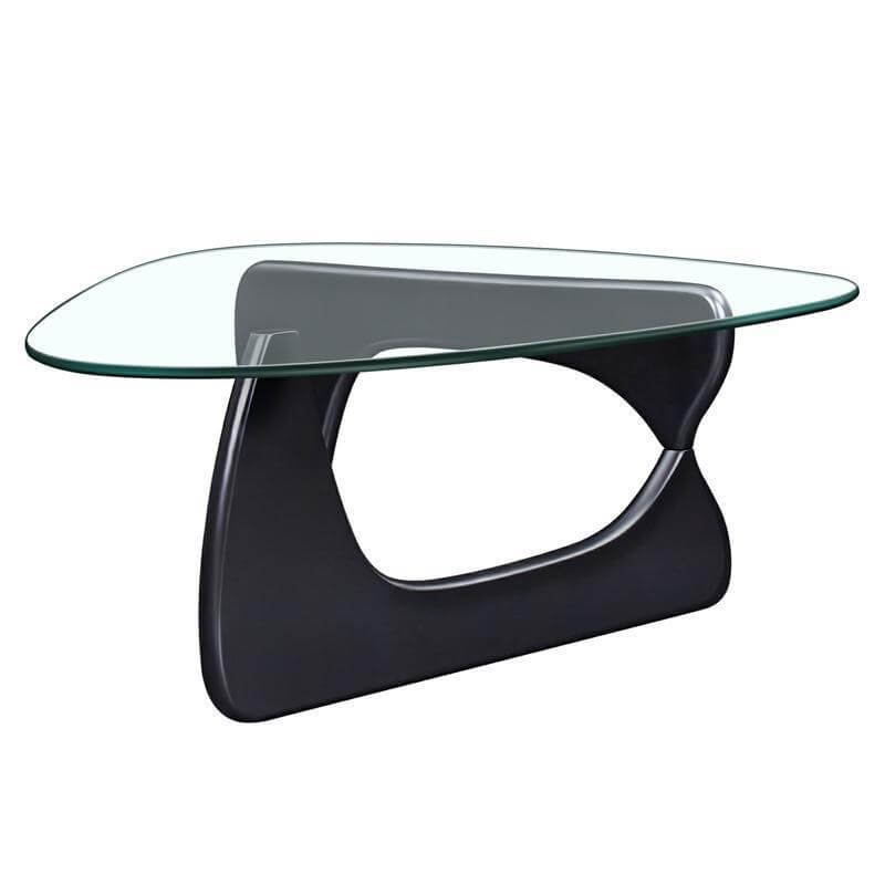 Nero Modern Triangular Glass Top Center Coffee Table - Revel Sofa 